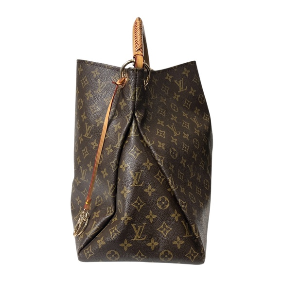 $2400 LOUIS VUITTON 2022 Brown Monogram Canvas Leather Artsy MM Tote Bag - Picture 2 of 13